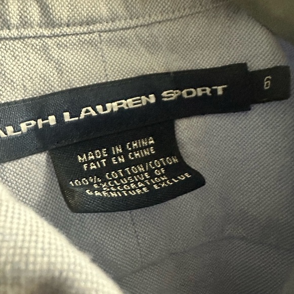Ralph Lauren Sport Button Down Oxford Shirt Size 6 - Picture 4 of 5